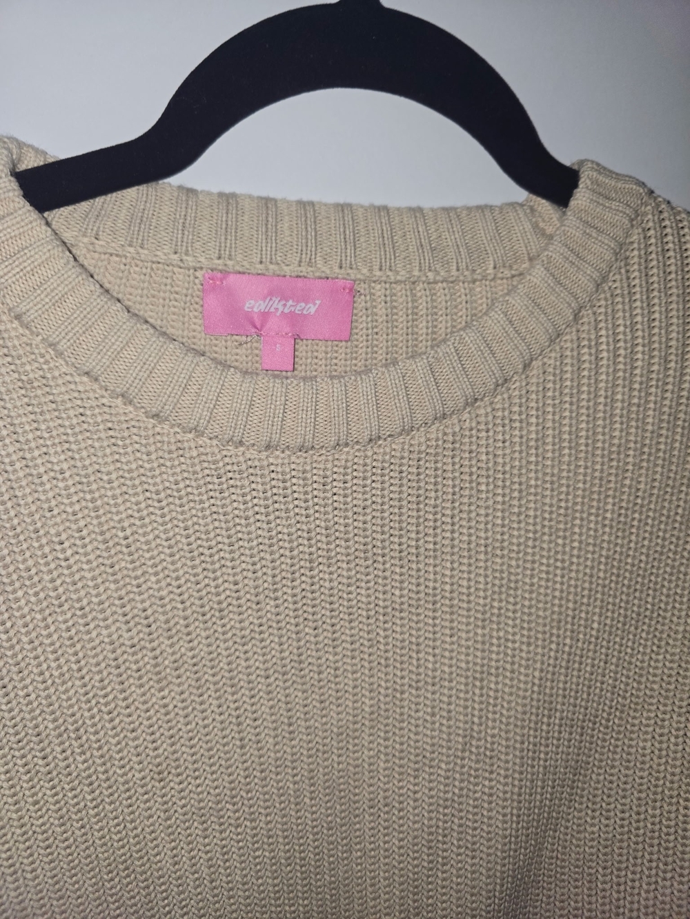 Edikted Cream Crop Sweater S